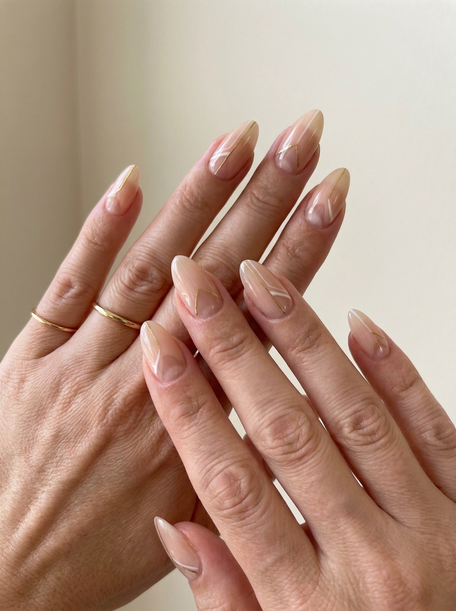 Rose-Gold Chrome Nails